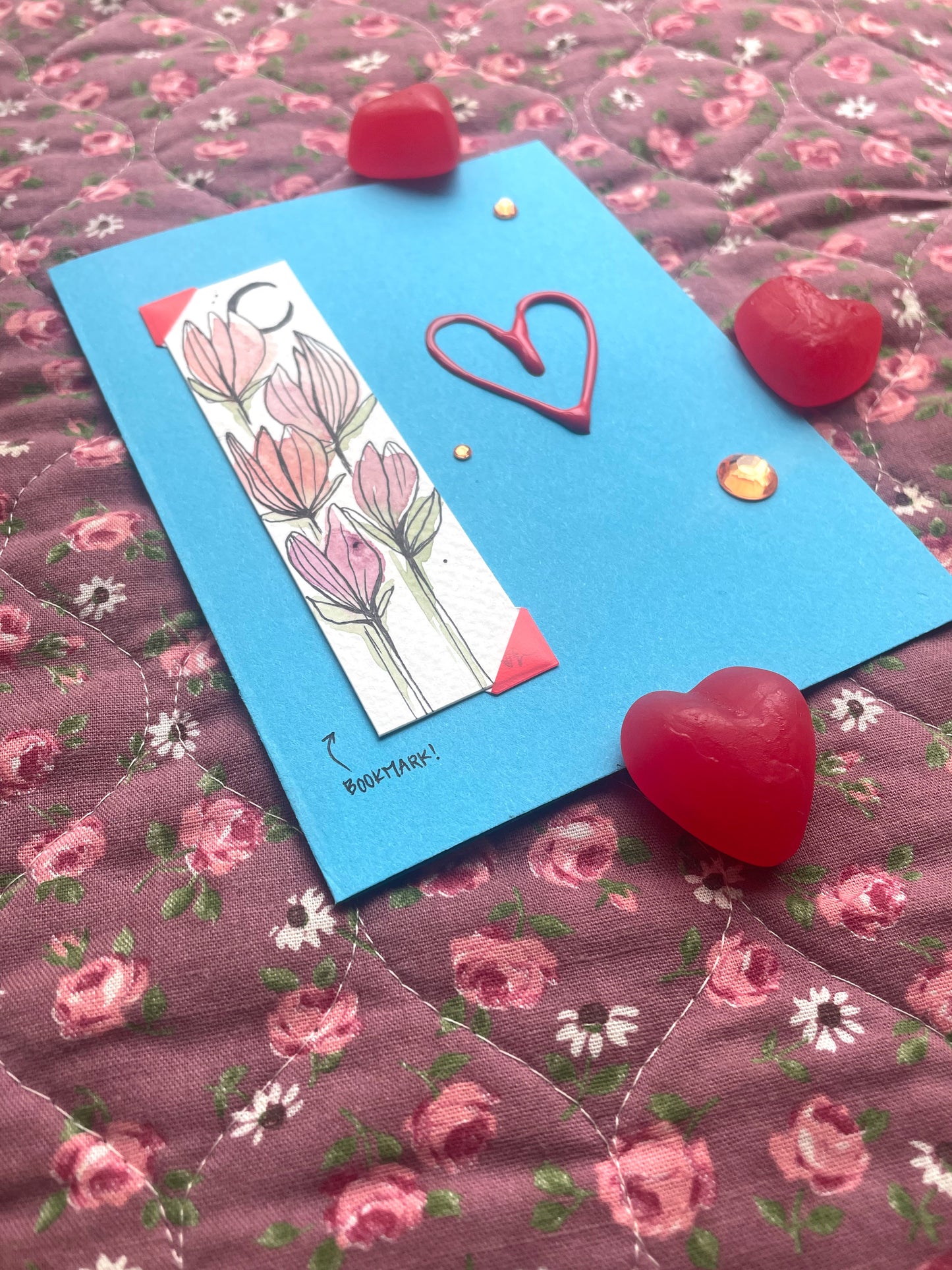 Love Letter with Channeled Message & Hand-Painted Bookmark
